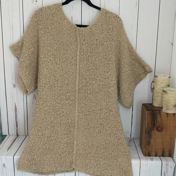 Cheap Monday Zyracuse Wool Mohair Sweater Swedish Oversize Tan Boucle Teddy Bear - Picture 8 of 16